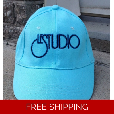 Le Studio Baseball Hat Teal B & B Front Logo